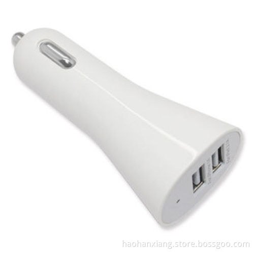 Dual-port USB Car Charger for Mobile Phones/iPones/iPad
